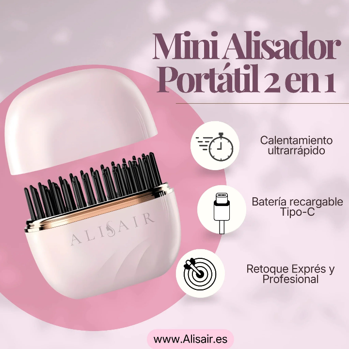 Mini Alisador Portátil (Premium Black) mini alisador compacto para un alisado profesional – Alisair